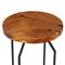 24" Brown Teak Wood Contemporary Accent Table